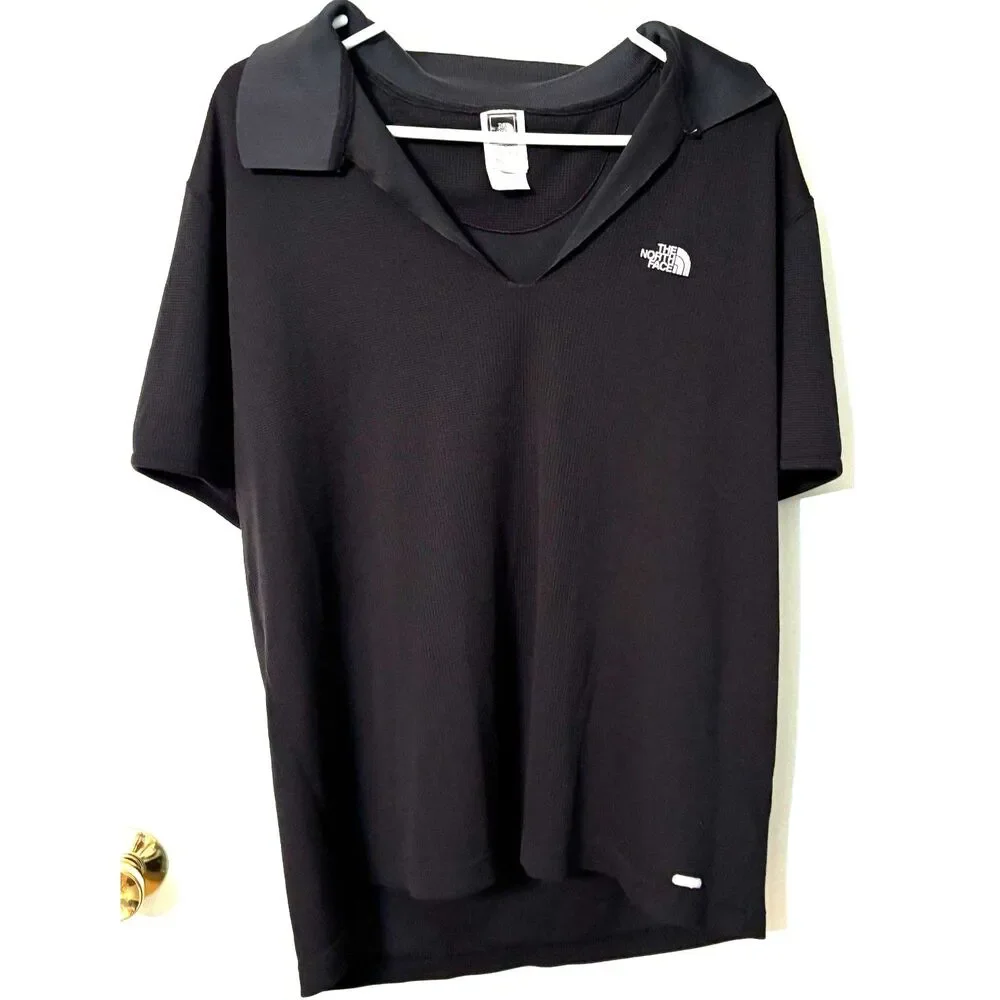 The North Face VaporWick Polo Shirt XL Black Performance Golf Hiking Outdoor